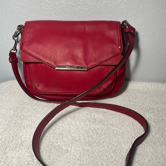 Coach Red Wine Taylor leather mini flap crossbody - Picture 1 of 12